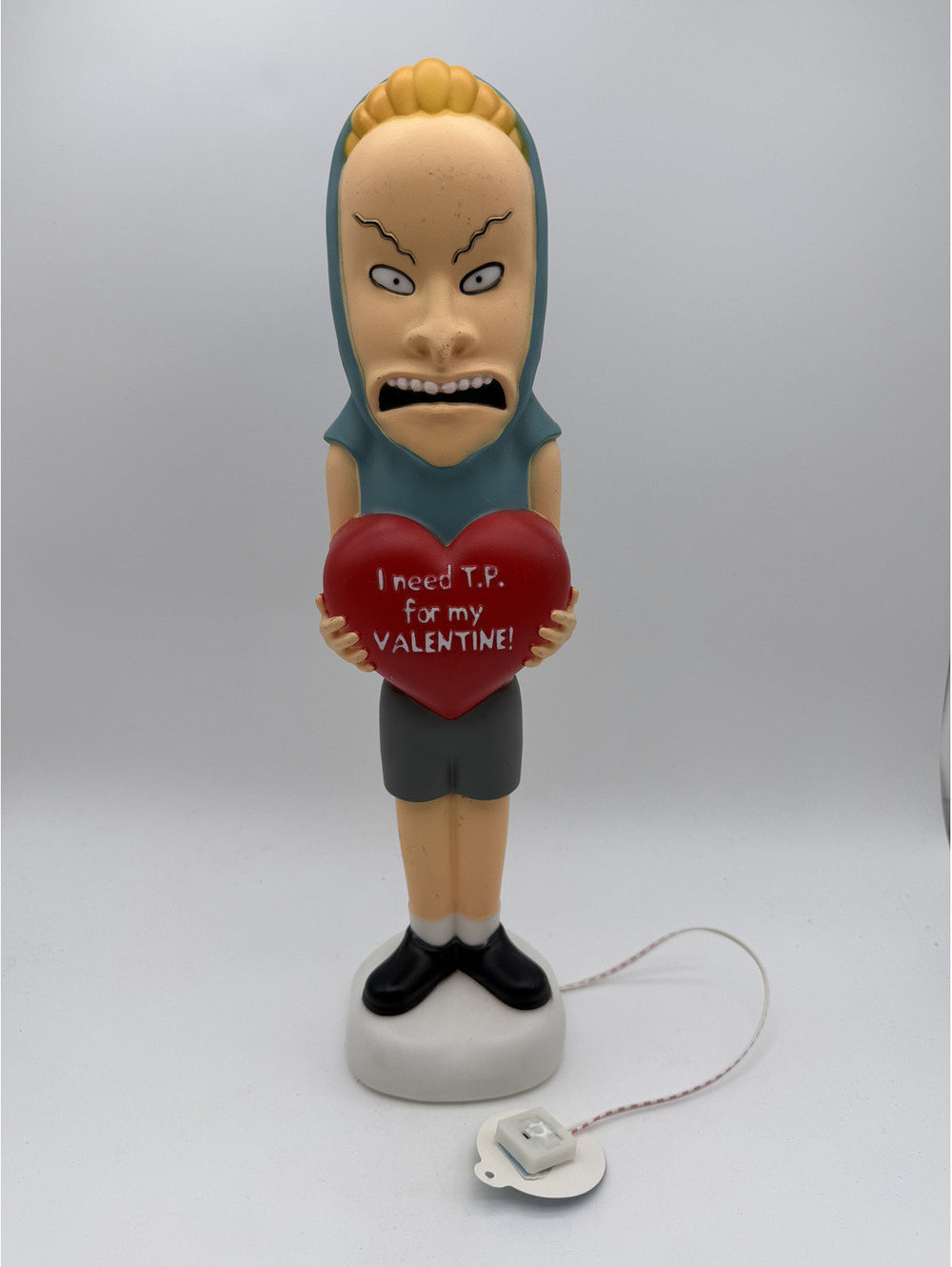 Beavis Holding Valentine Heart Lamp - I Need T.P. for My Valentine